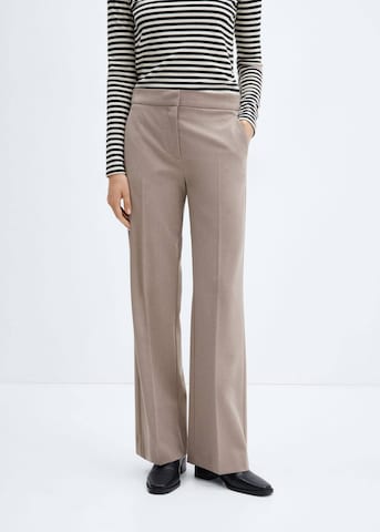 MANGO Regular Pleated Pants 'Chloe' in Brown