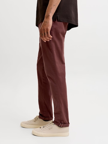 JACK & JONES - Slimfit Pantalón chino 'JPSTMarco JJFury' en marrón