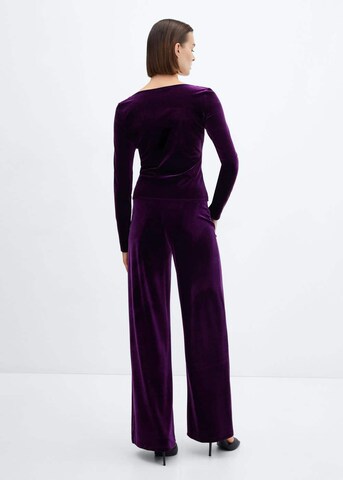 MANGO Szeroka nogawka Spodnie 'Xenphant' w kolorze fioletowy