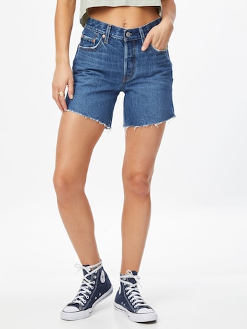 LEVI'S Jeans '501 ROLLED SHORT' in Blauw: voorkant