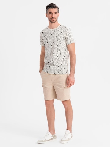 Ombre Regular Cargobroek in Beige
