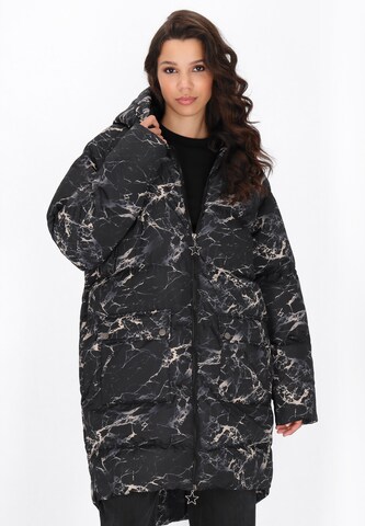 Manteau mi-saison myMo ROCKS en noir : devant