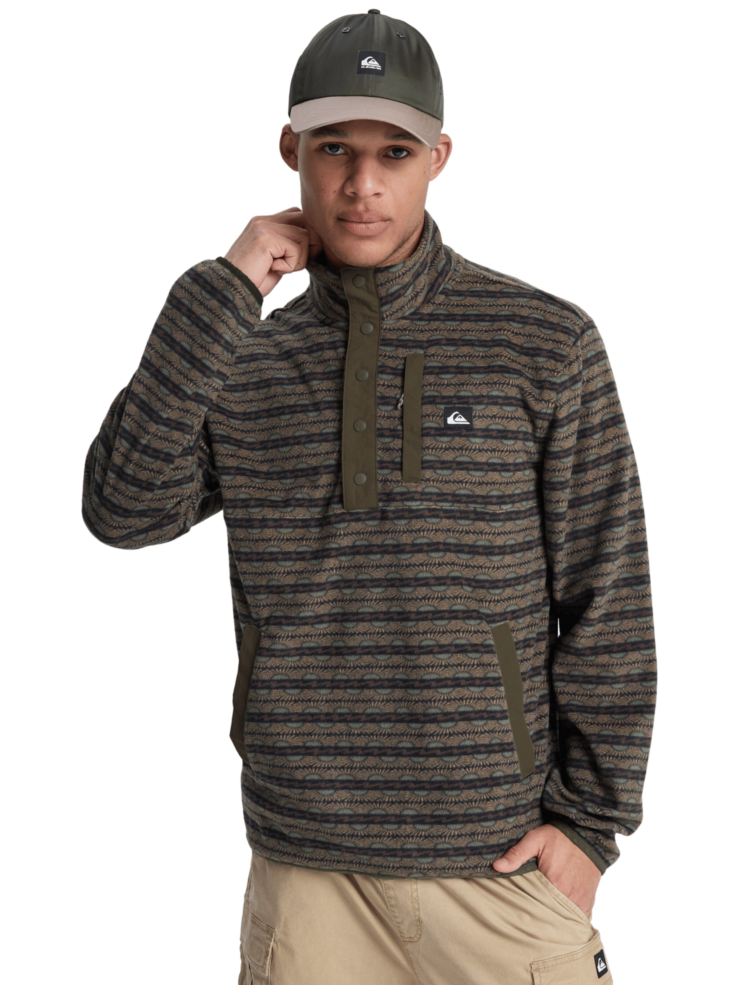 QUIKSILVER Sweatshirt in Green: front