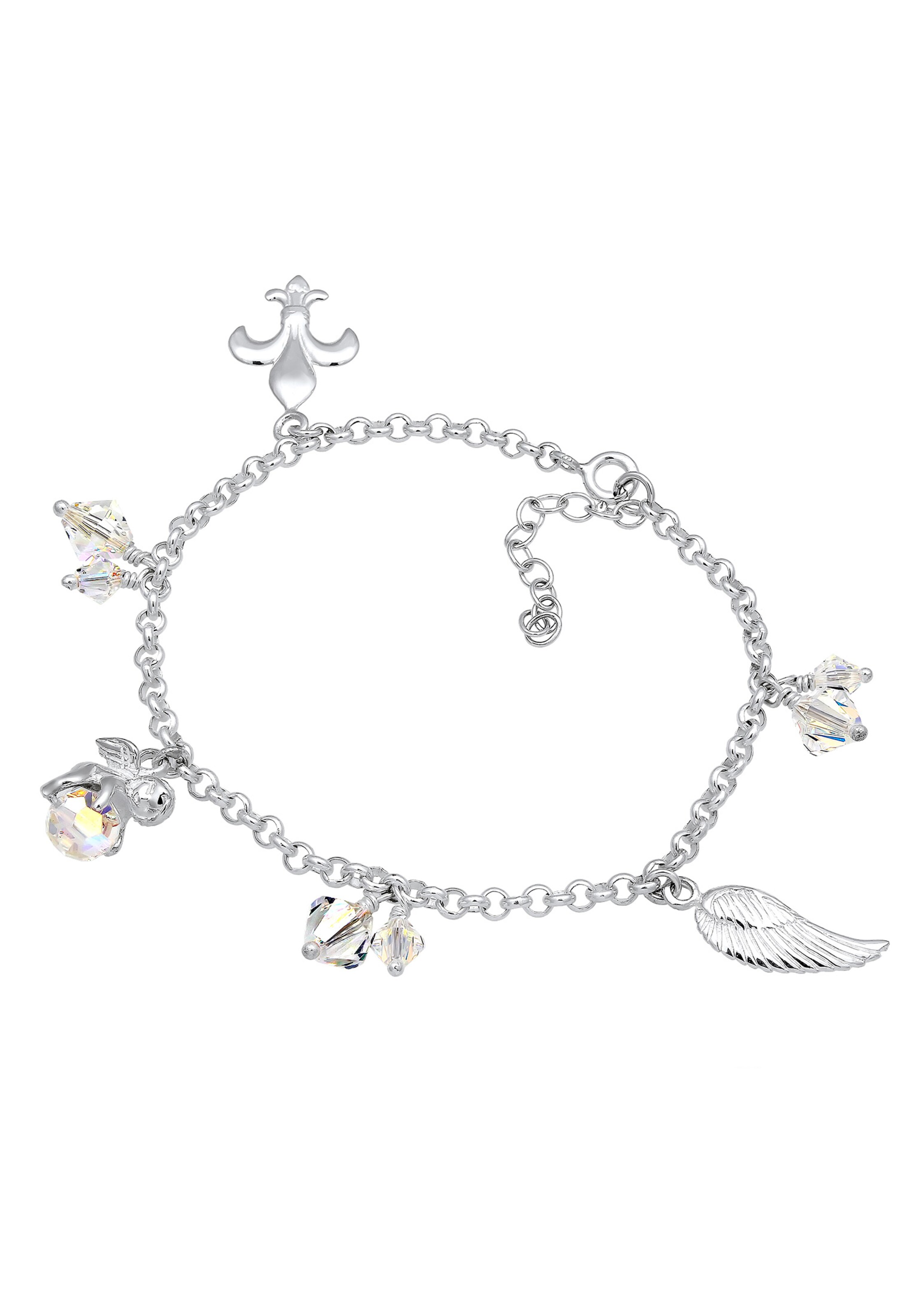 Nenalina Bettelarmband 'Engel, Flügel' in Silber