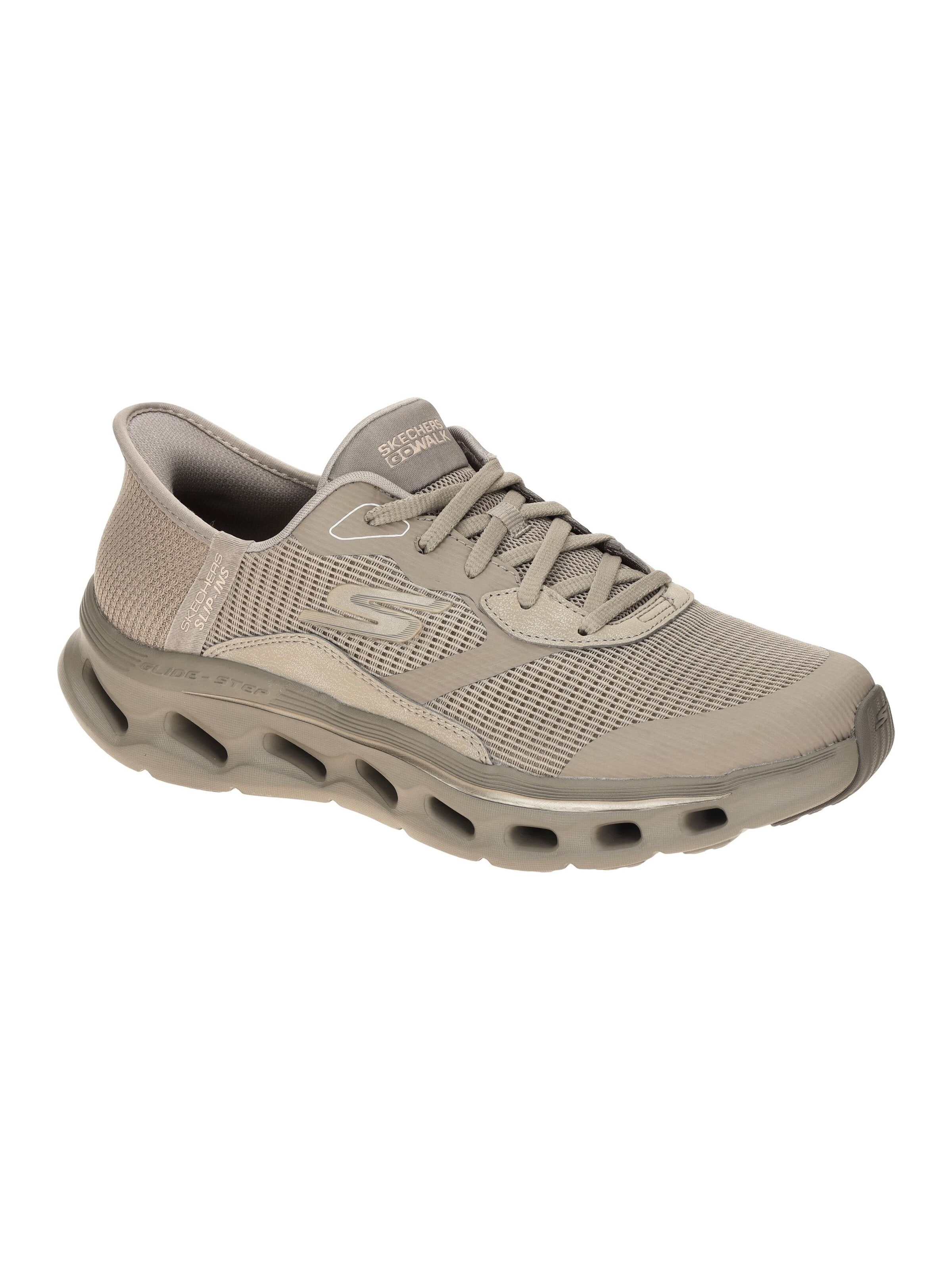Slip on 'Go Walk Gliede Step' SKECHERS en marron : devant