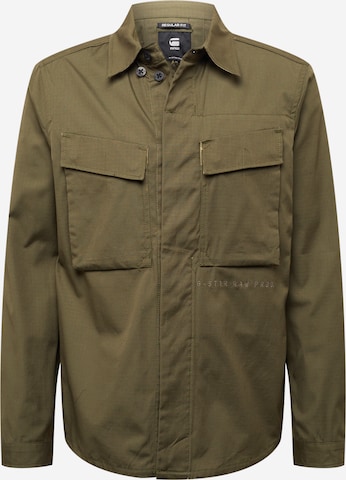 G-Star RAW Button Up Shirt 'Mysterious' in Green: front
