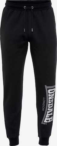 LONSDALE Regular Pants in Black: front