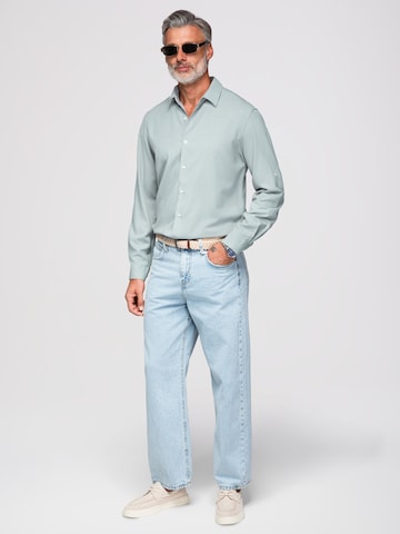 Coupe regular Chemise business Ombre en vert
