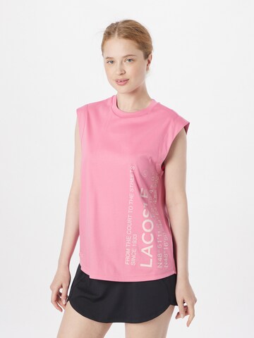 Lacoste Sport Λειτουργικό μπλουζάκι σε ροζ: μπροστά