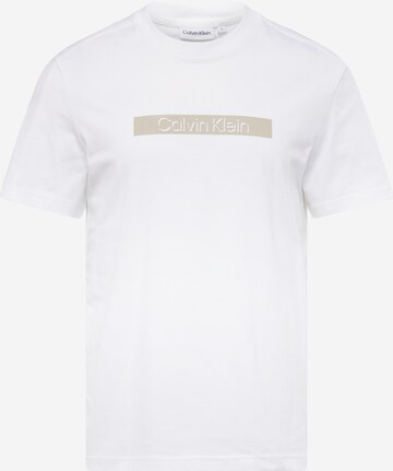Calvin Klein regular Μπλουζάκι σε λευκό: μπροστά
