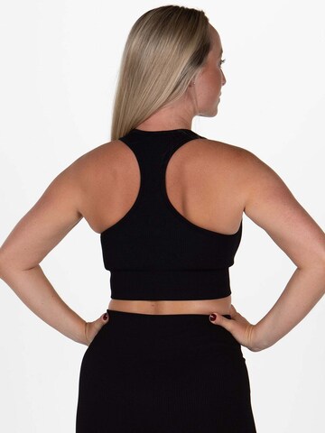 Divina Bustier Sport-BH 'Wavy' in Schwarz