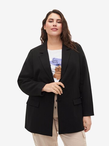 Zizzi - Blazer 'Cakaisa' em preto: frente