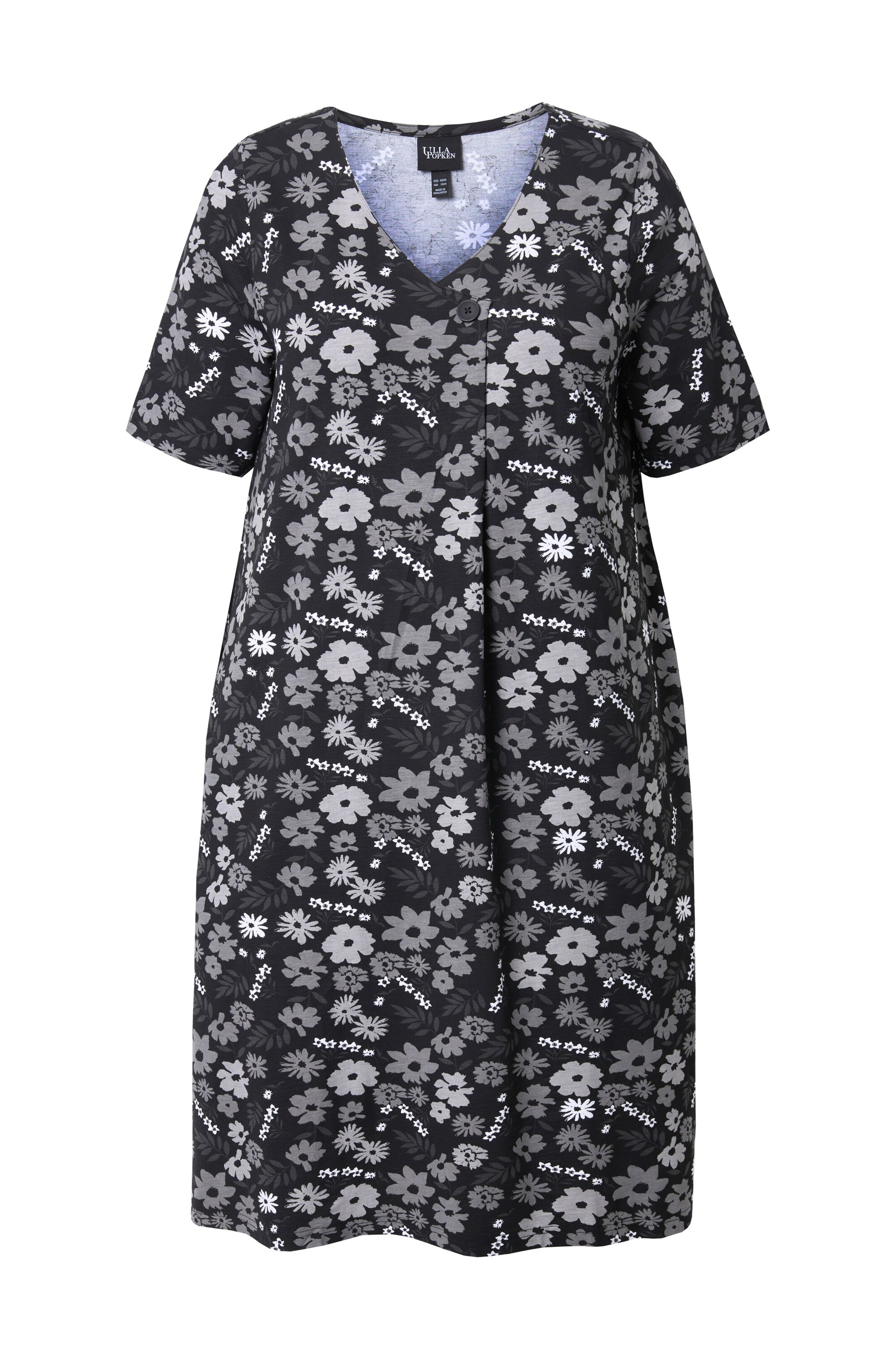 Ulla Popken Kleid in Schwarz: Vorderseite