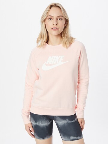 Nike Sportswear Свитшот 'Essential' в Ярко-розовый: спереди