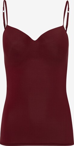 Hanro T-Shirt Schalen BH Top ' Allure ' in Rot: predná strana