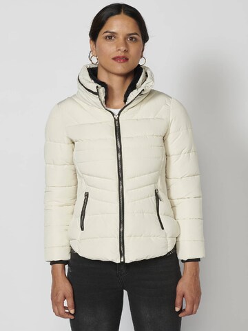 KOROSHI Winter Jacket in White: front