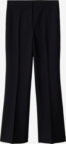 Flared Pantaloni con piega frontale 'Jordan' di MANGO in nero: frontale