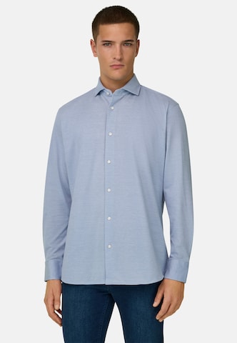 Boggi Milano Regular Fit Hemd in Blau: Vorderseite