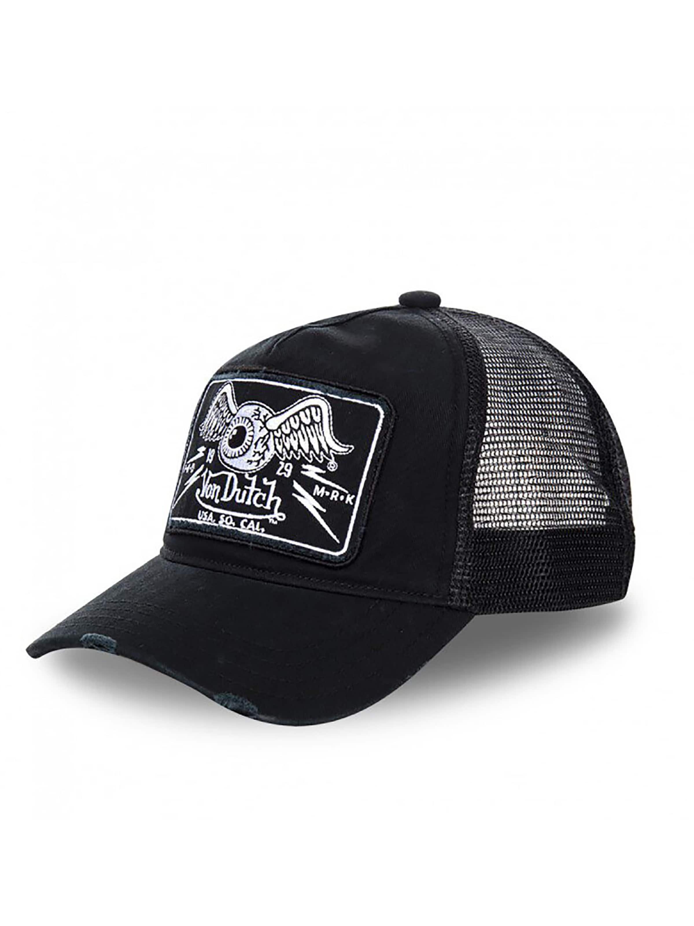 Von Dutch Cap 'Flying Eye' in Schwarz: Vorderseite