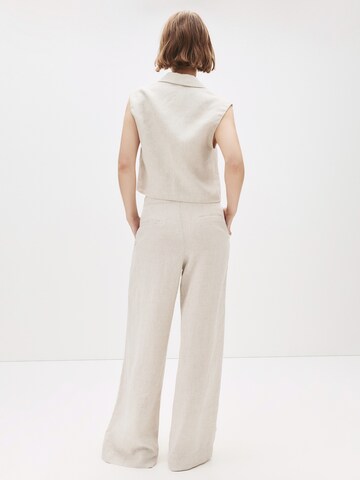 Pull&Bear Wide leg Trousers in White