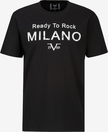 T-Shirt 'Rafael Ready To Rock' 19V69 ITALIA en noir : devant