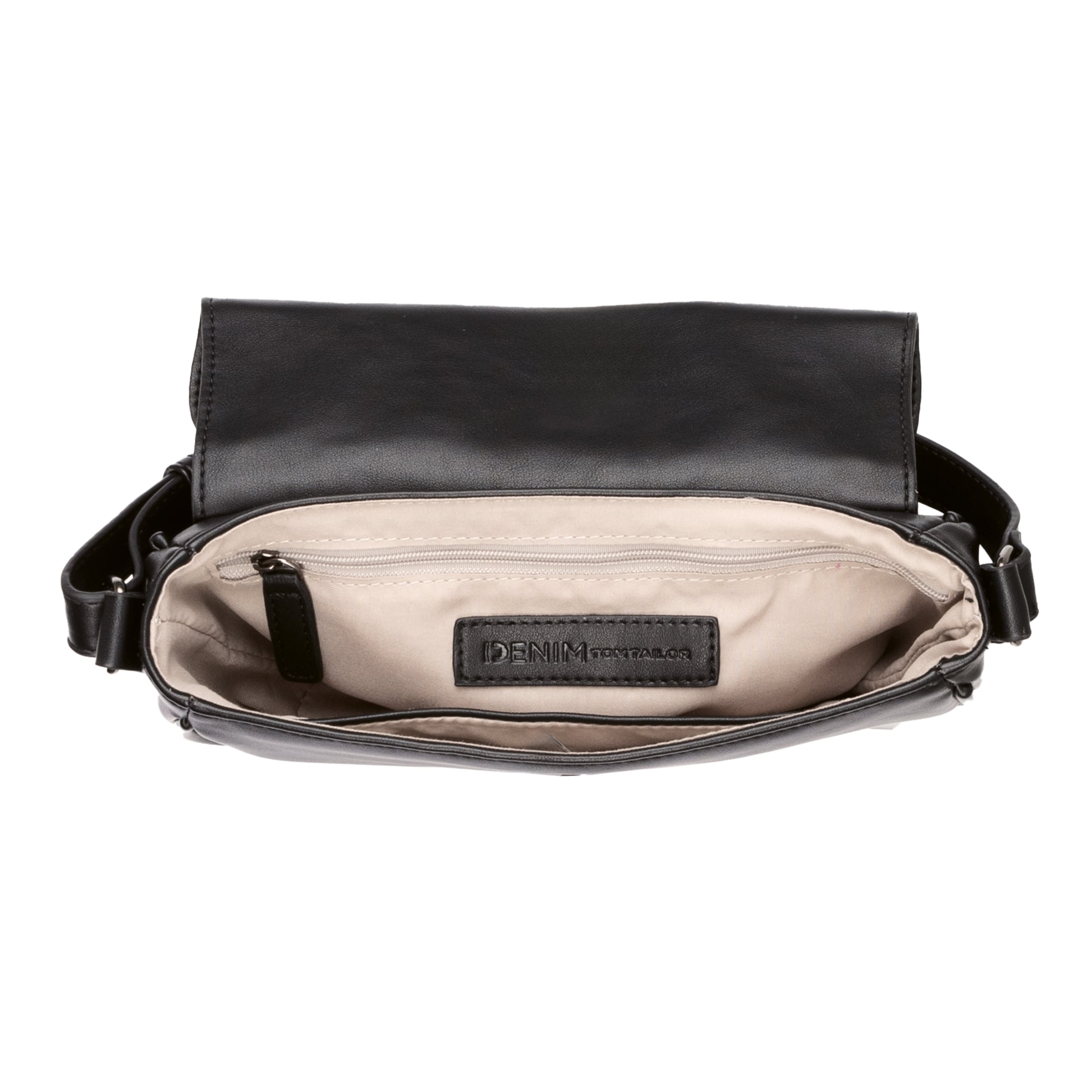 TOM TAILOR DENIM Umhängetasche in Schwarz