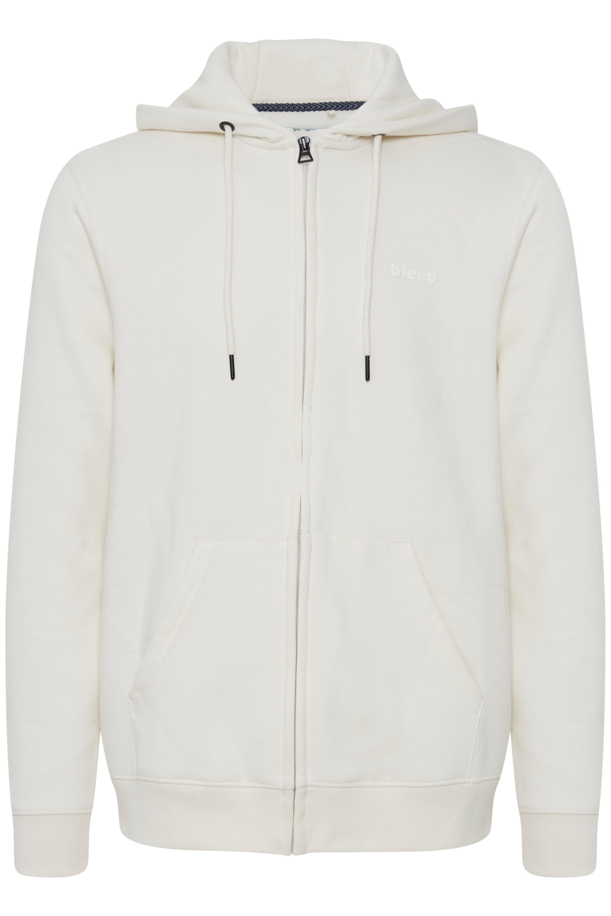 BLEND - Casaco em moletão 'Downton' em branco: frente