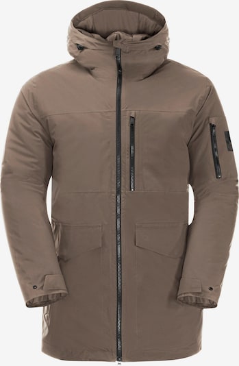 JACK WOLFSKIN Outdoorjas 'Koenigsbau' in de kleur Taupe / Zwart, Productweergave