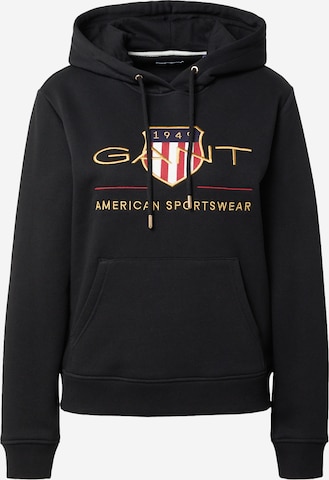 melns GANT Sportisks džemperis: no priekšpuses