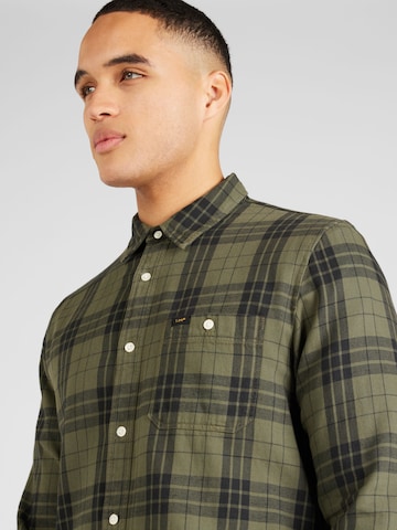 Lee Regular fit Button Up Shirt 'LEESURE' in Green