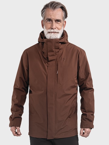Schöffel Outdoorjas 'Tamina' in Bruin: voorkant