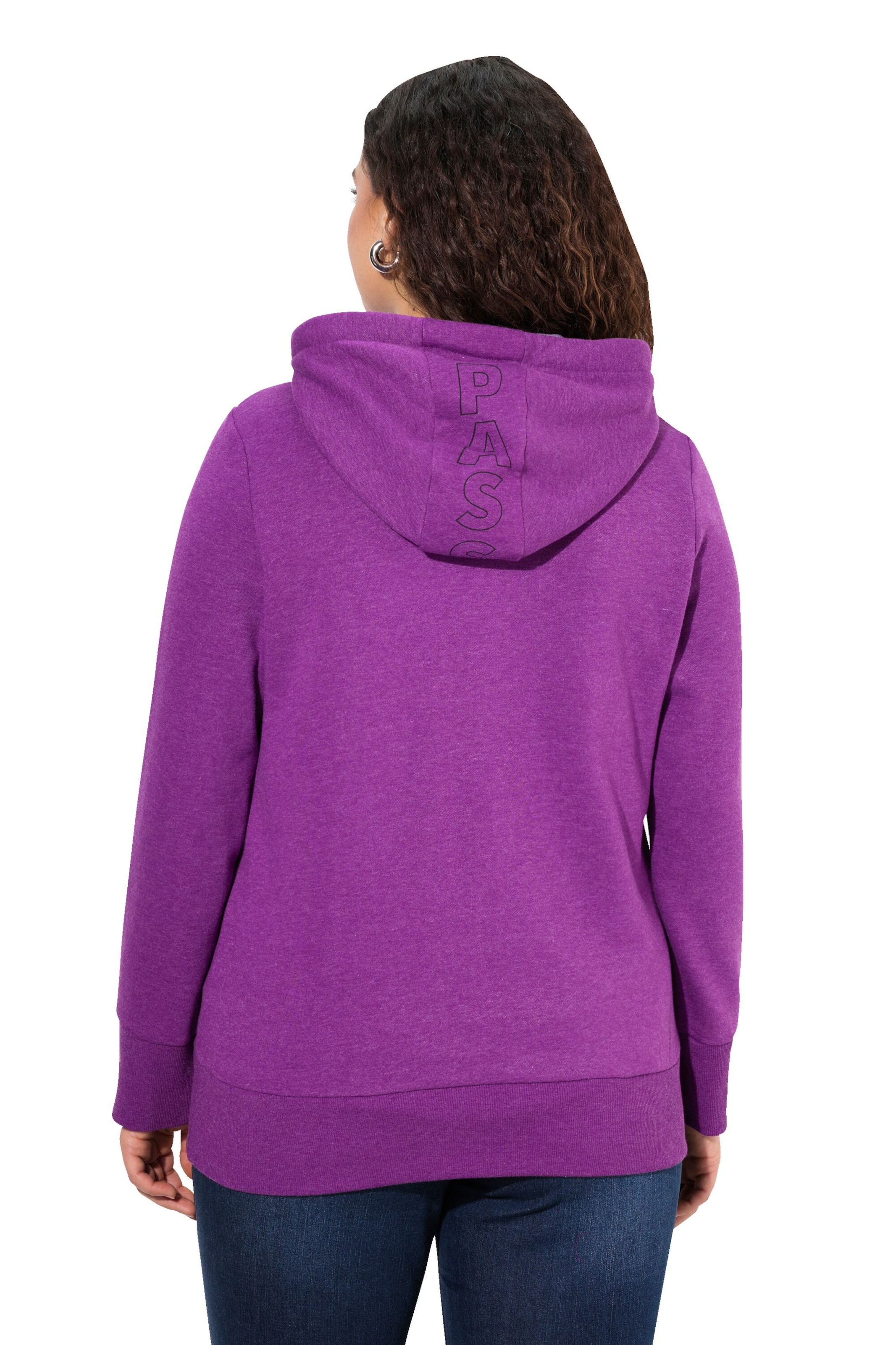 Ulla Popken Sweat jacket in Purple