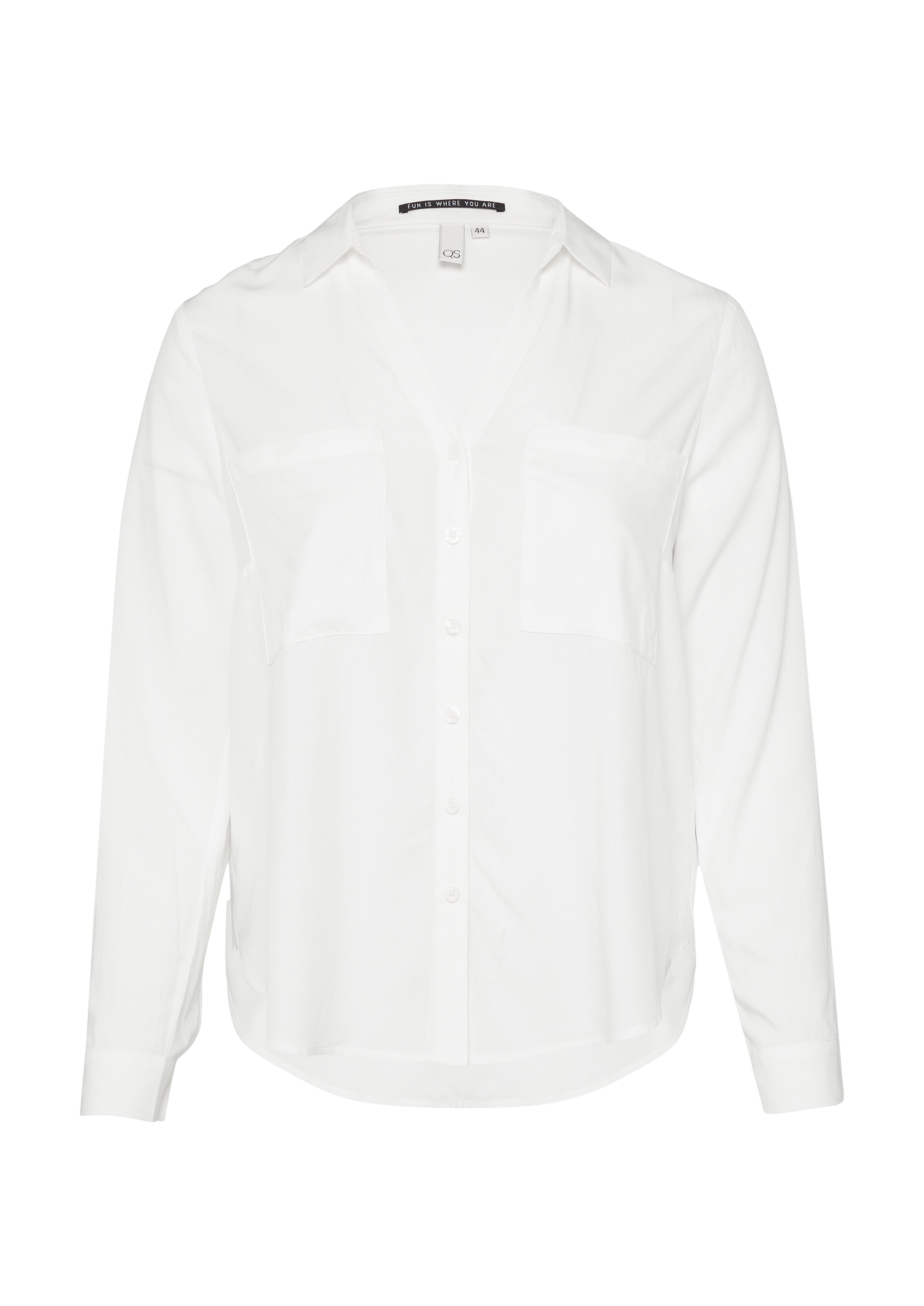 QS Blouse in Beige: voorkant