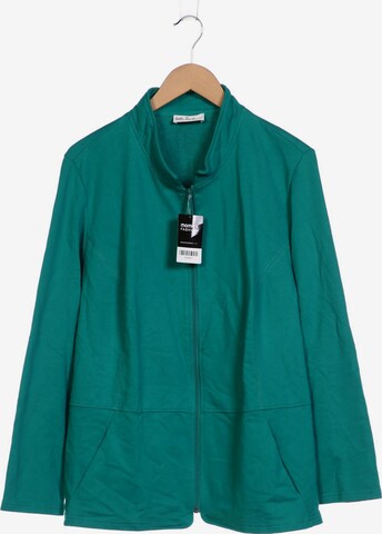 Ulla Popken Sweatshirt & Zip-Up Hoodie in 5XL in Green: front