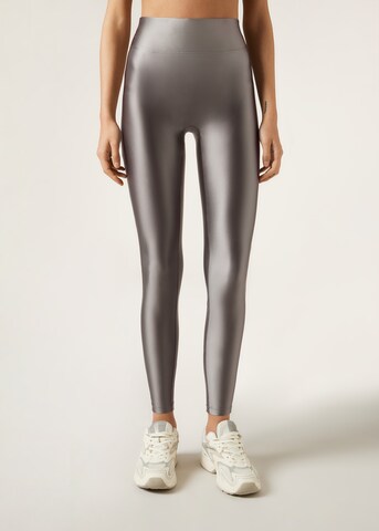 CALZEDONIA Skinny Leggings in Grey: front