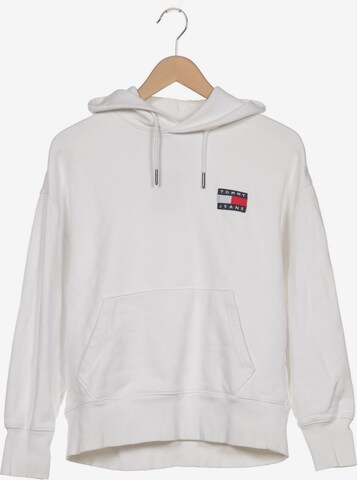 Tommy Jeans Kapuzenpullover S in Weiß: predná strana