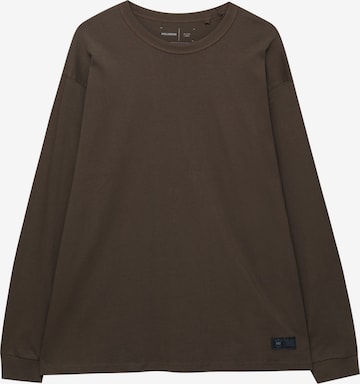 Pull&Bear Shirt in Bruin: voorkant