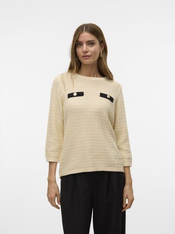 VERO MODA Sweater 'VMHarper' in Beige: front