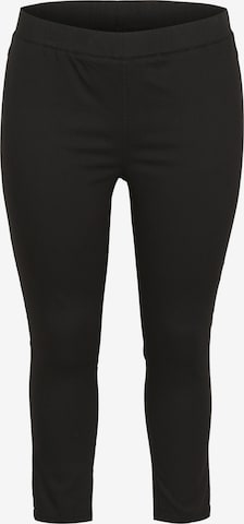 Coupe slim Leggings 'Cana' KAFFE CURVE en noir : devant