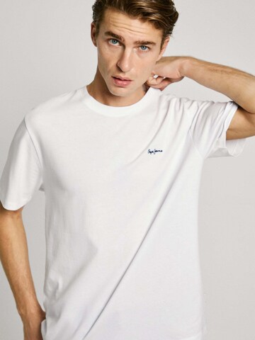 Pepe Jeans Paita 'Contrast Connor' värissä valkoinen
