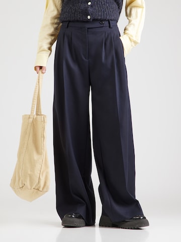 ARMEDANGELS Wide leg Pleat-front trousers 'KAAYUA' in Blue: front
