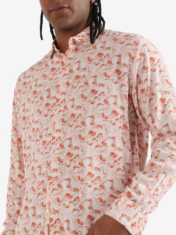 Campus Sutra Comfort fit Button Up Shirt ' Max ' in Orange