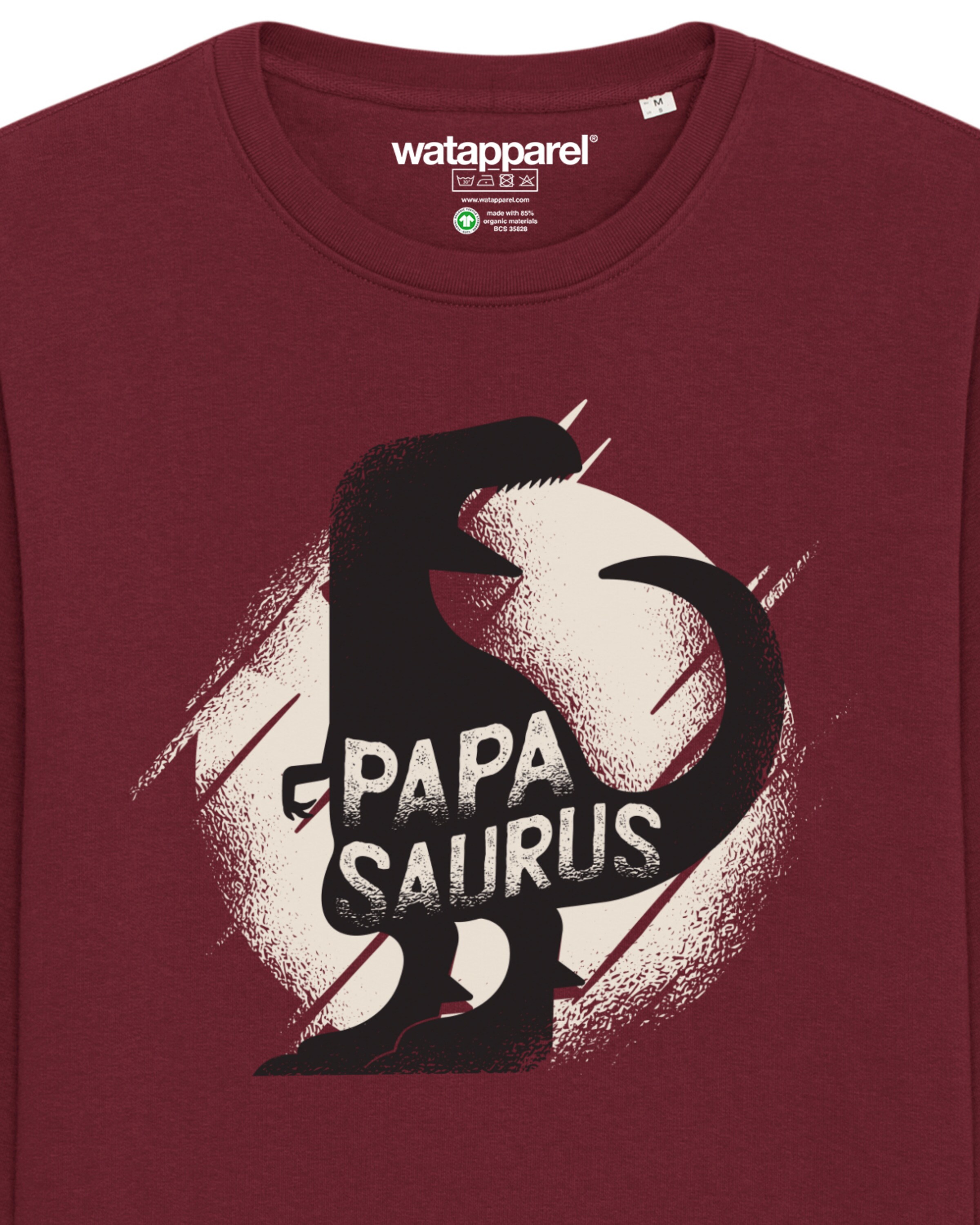 Watapparel Sweatshirt ' Papasaurus ' in Rot