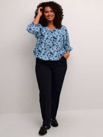 KAFFE CURVE Bluse 'Susan' in Blau