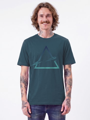 T-Shirt 'Triangle' Watapparel en vert : devant