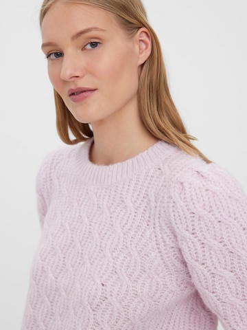 VERO MODA Sweter 'LOLA' w kolorze fioletowy