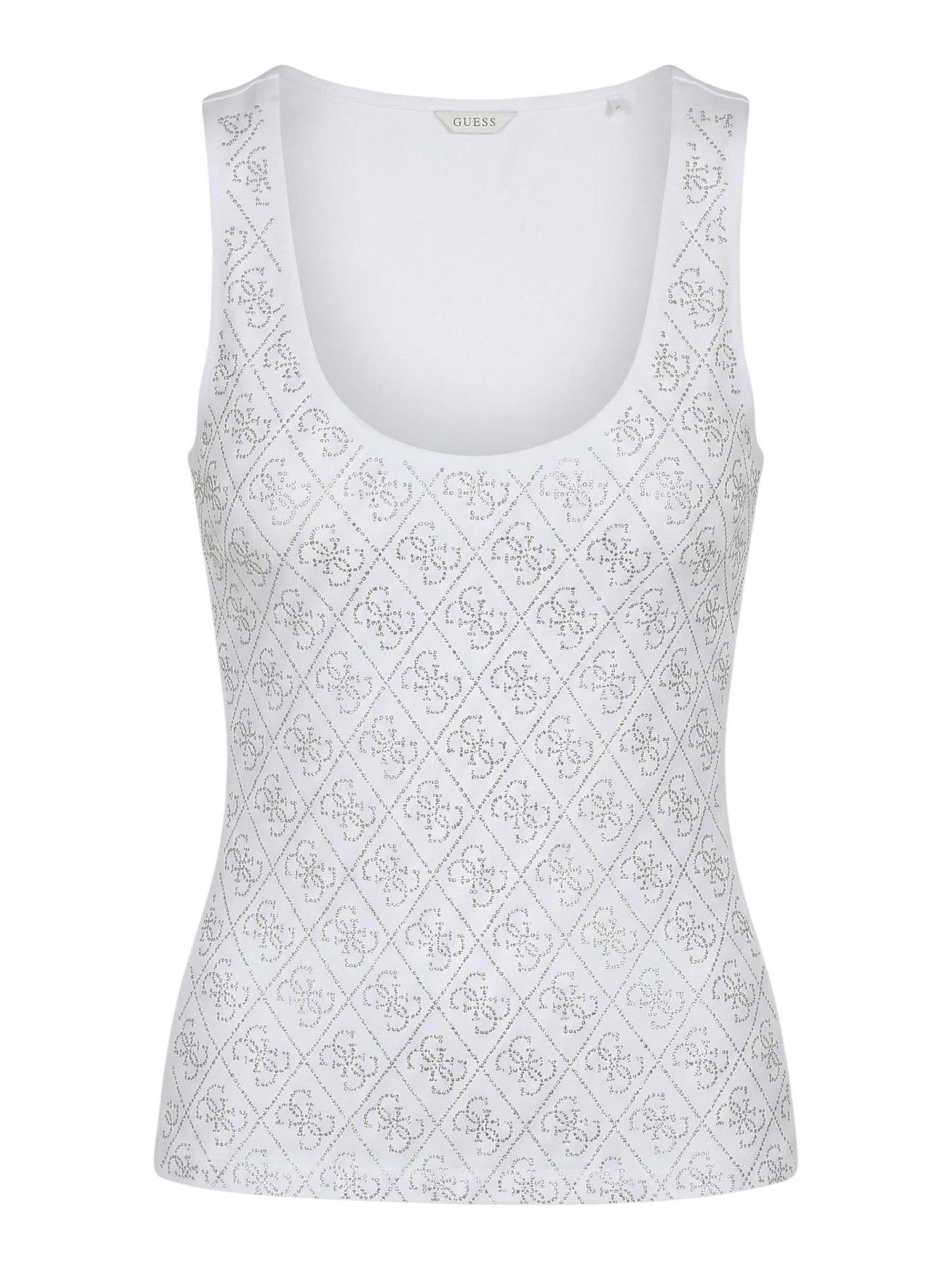 Gilet 'SL 4G ALLOVER TANK TOP W6GP10 K2932' di GUESS in bianco: frontale