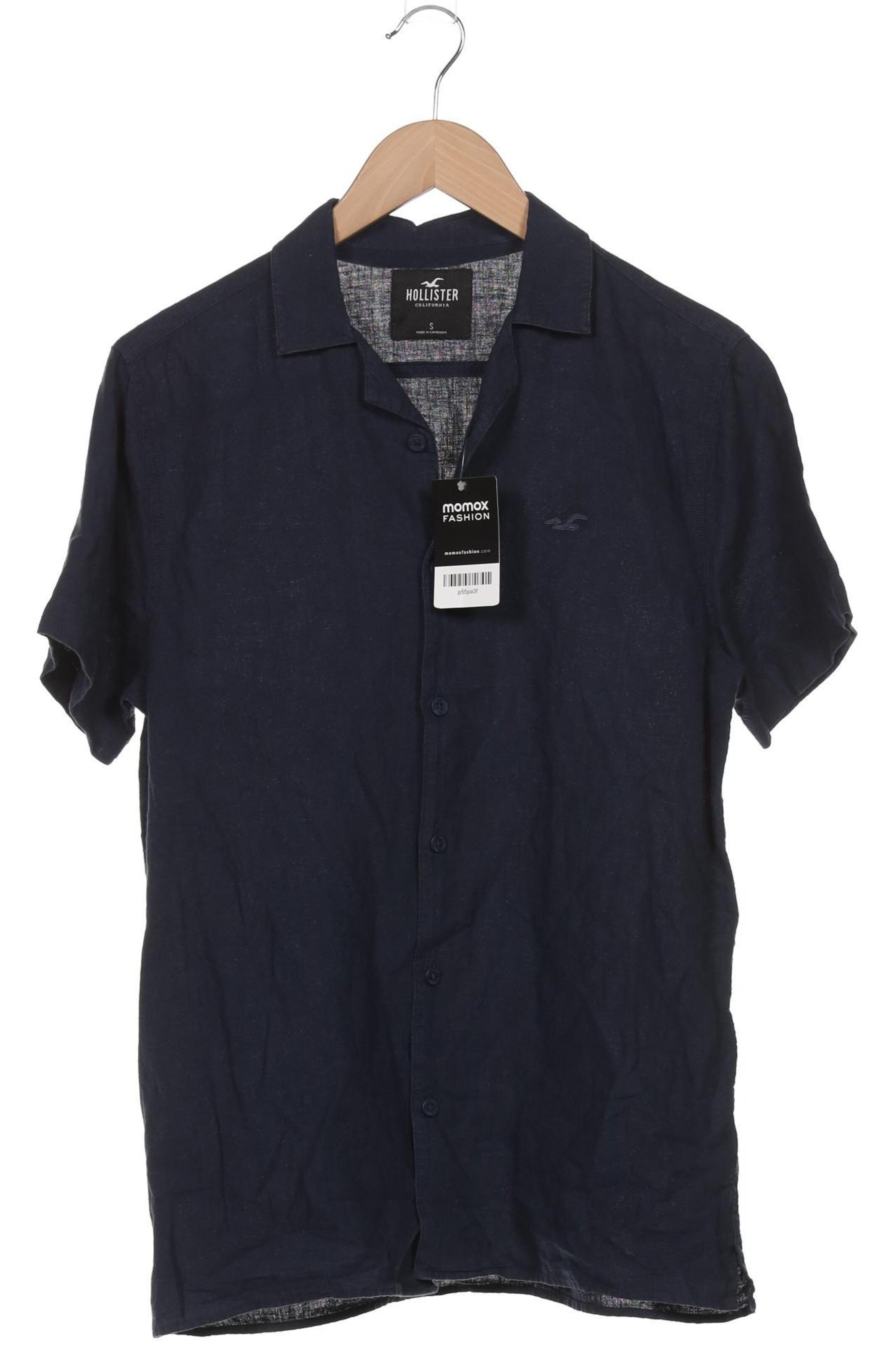 HOLLISTER Button Up Shirt in S in Blue: front