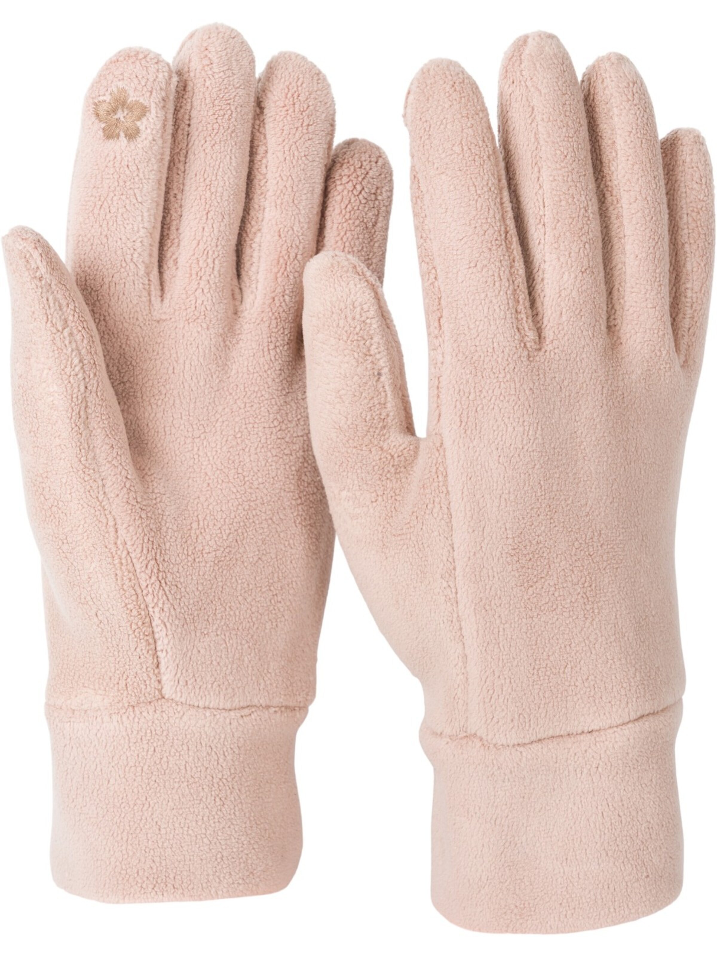 styleBREAKER Fingerhandschuhe 'Einfarbige Touchscreen Fleece Handschuhe'‌‌‌ in Braun: Vorderseite