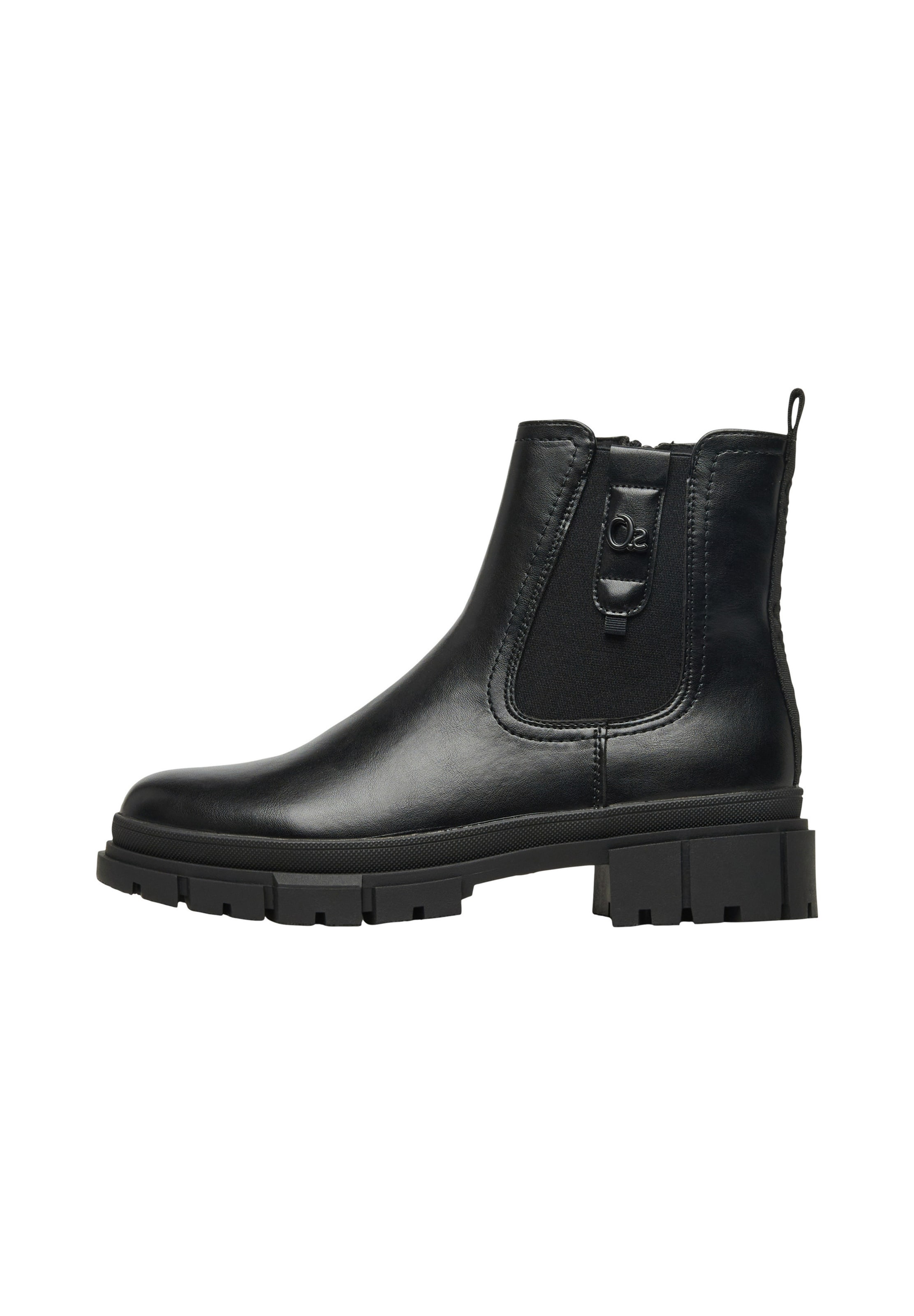 Botine de la s.Oliver pe negru: față
